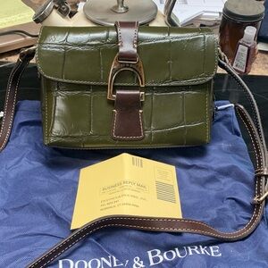 Dooney & Bourke Olive Croc Embossed Bag- Brand New!!